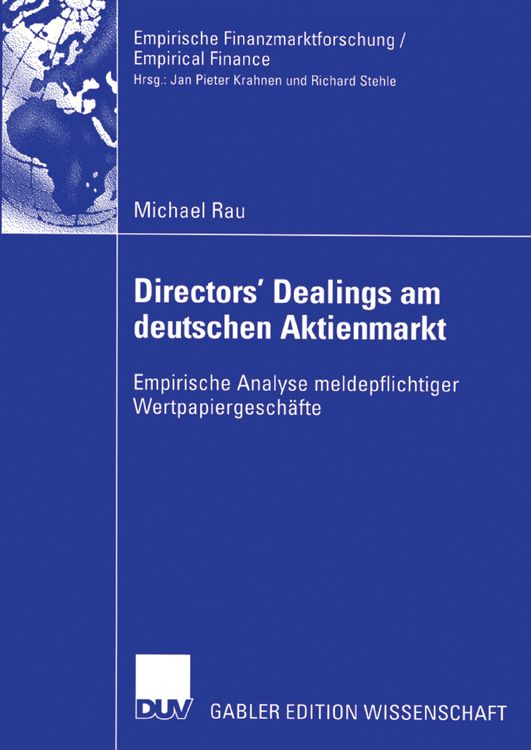 Produktbild: Directors’ Dealings am deutschen Aktienmarkt