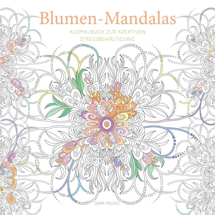 Produktbild: Blumen-Mandalas (Ausmalbuch zur kreativen Stressbew&auml;ltigung)