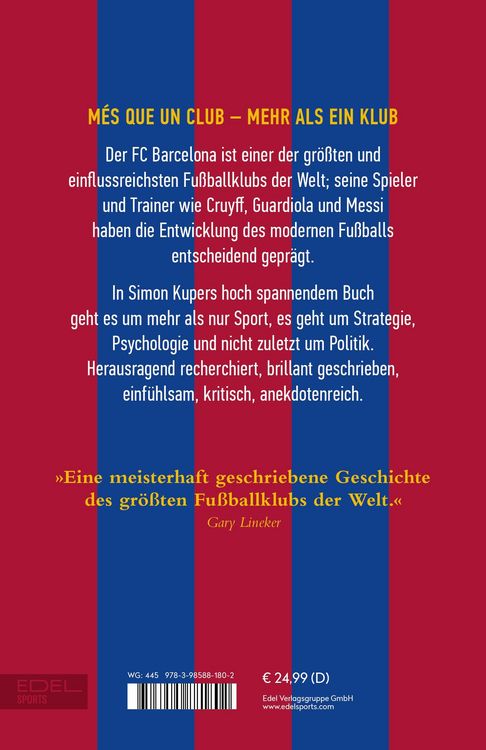 Produktbild: BARCA. Der Klub, der den modernen Fu&szlig;ball erfand