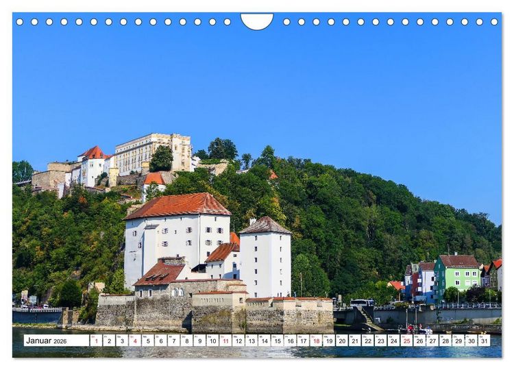 Produktbild: Passau die Barockstadt an der Donau (Wandkalender 2026 DIN A4 quer), CALVENDO Monatskalender