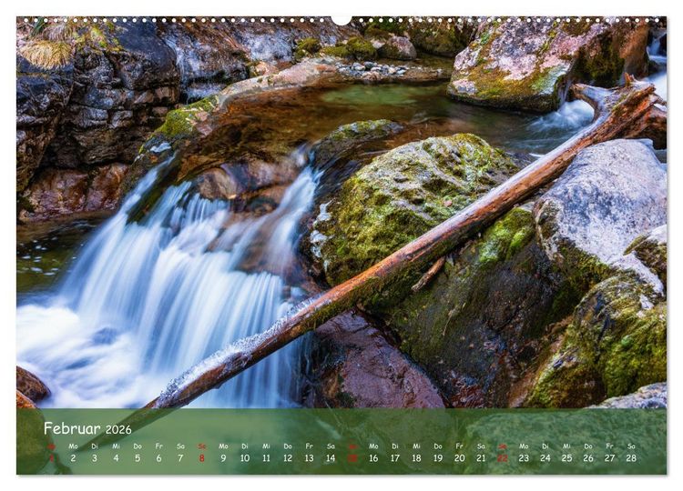 Produktbild: Faszinierende Naturschauspiele - imposante Klamm und Wasserfall Fotografie (hochwertiger Premium Wandkalender 2026 DIN A2 quer), Kunstdruck in Hochglanz
