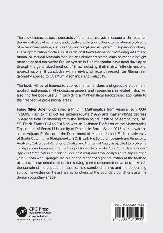 Produktbild: Functional Analysis, Calculus of Variations and Numerical Methods for Models in Physics and Engineering