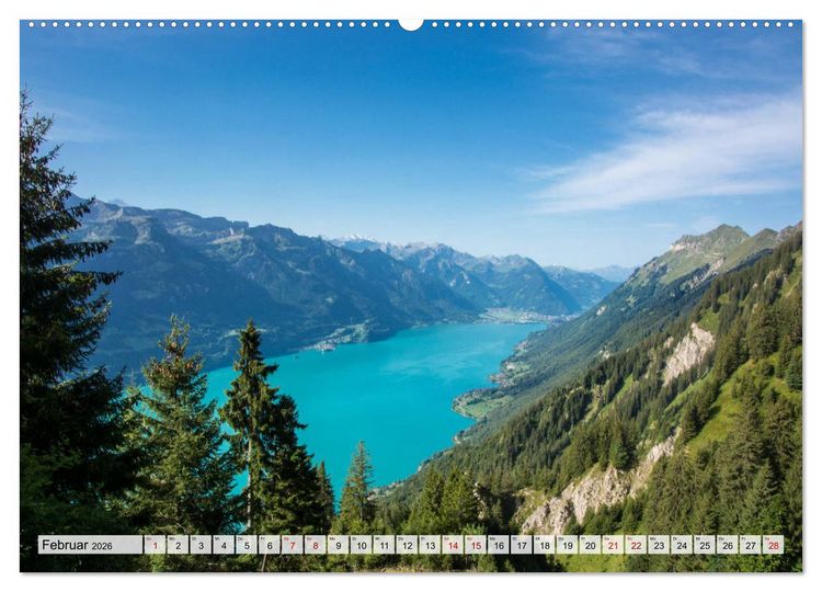 Produktbild: Der Brienzersee - Im Herzen des Berner Oberlandes (hochwertiger Premium Wandkalender 2026 DIN A2 quer), Kunstdruck in Hochglanz