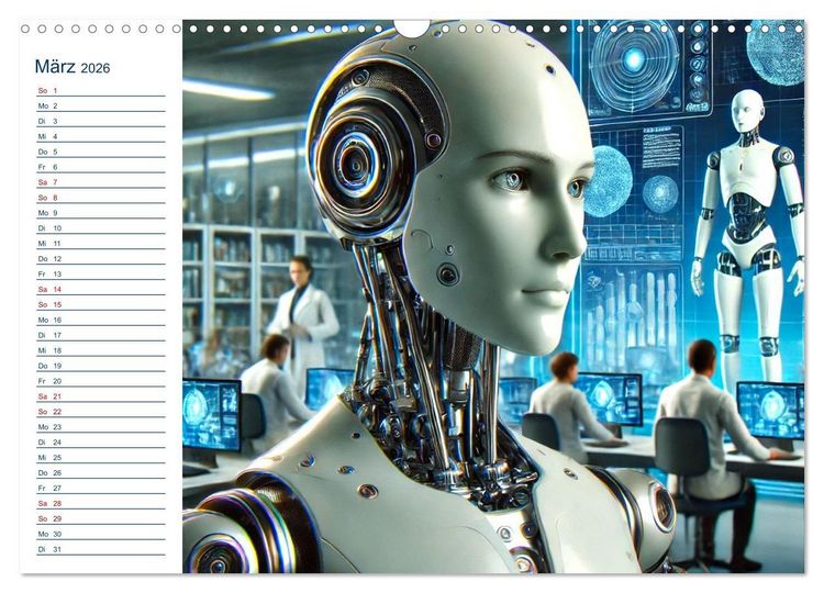 Produktbild: Roboter im Einsatz - Digitale Vernetzung und die Zukunft der Arbeit (Wandkalender 2026 DIN A3 quer), CALVENDO Monatskalender
