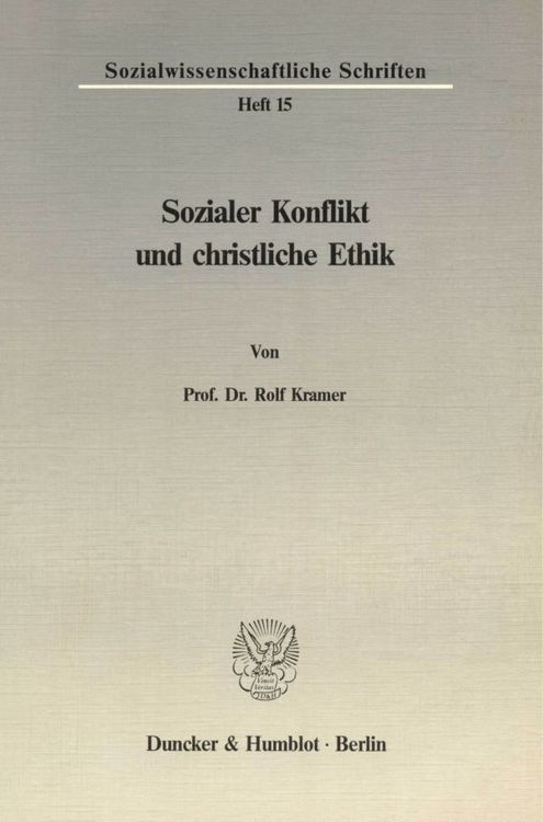 Produktbild: Sozialer Konflikt und christliche Ethik.