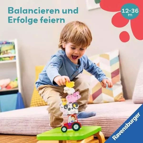 Produktbild: Play+ Magnetisches Holz-Z&auml;hl-Puzzle: Bauernhof - ab 12 Monate