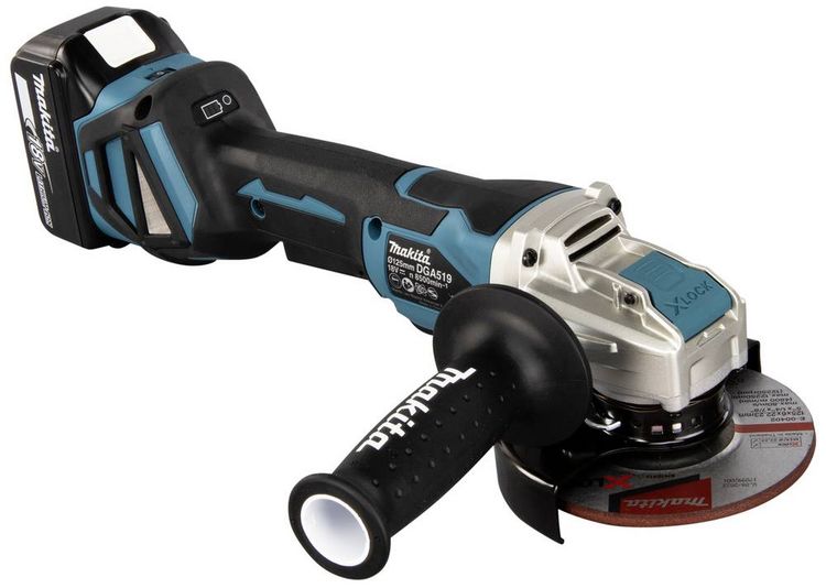 Produktbild: Makita DGA519RTJ Akku-Winkelschleifer 125 mm inkl. 2. Akku, inkl. Ladeger&auml;t 18 V 5 Ah