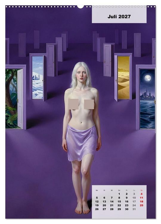 Produktbild: Entbl&ouml;&szlig;te Epochen &ndash; Surrealismus (hochwertiger Premium Wandkalender 2027 DIN A2 hoch), Kunstdruck in Hochglanz