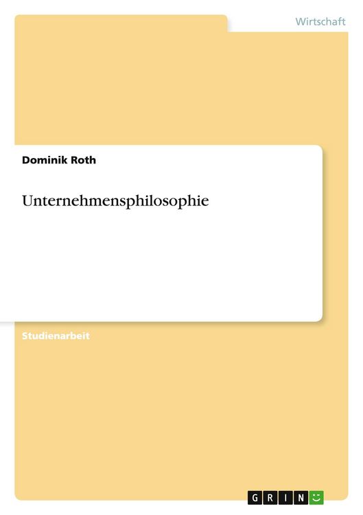 Produktbild: Unternehmensphilosophie