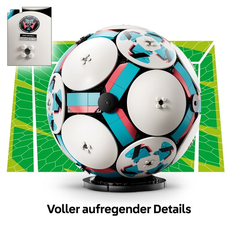Produktbild: LEGO Editions Fu&szlig;ball Modellbau mit Spielzeug Fu&szlig;ball 43019