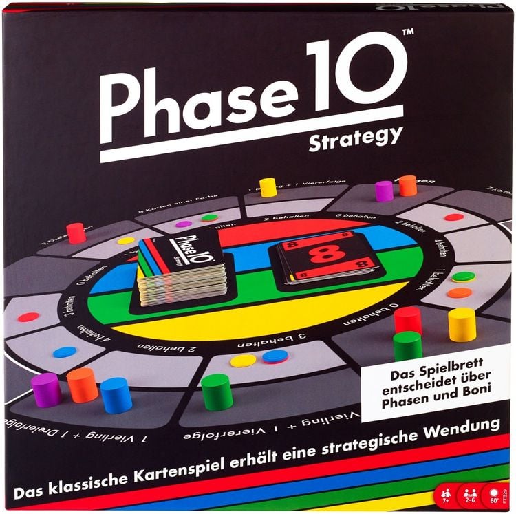 Produktbild: Mattel Games Phase 10 Strategy Brettspiel, Gesellschaftsspiel, Familienspiel