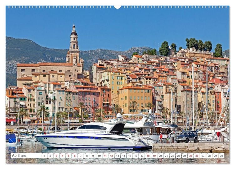 Produktbild: C&ocirc;te d&rsquo;Azur - Sehnsuchtsort am Mittelmeer (Wandkalender 2026 DIN A2 quer), CALVENDO Monatskalender