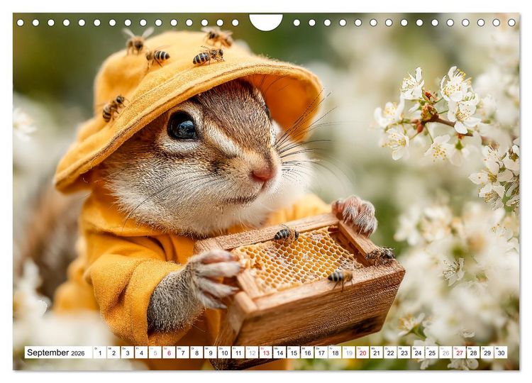 Produktbild: Eichh&ouml;rnchen - Die lustigen Tiere und ihre Berufe im Wald (Wandkalender 2026 DIN A4 quer), CALVENDO Monatskalender