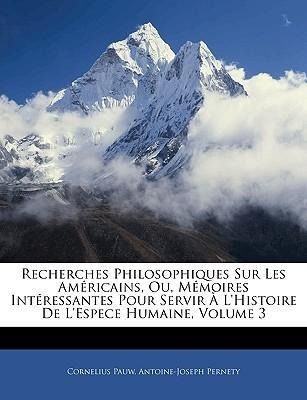 Produktbild: Recherches Philosophiques Sur Les Amricains, Ou, Memoires In