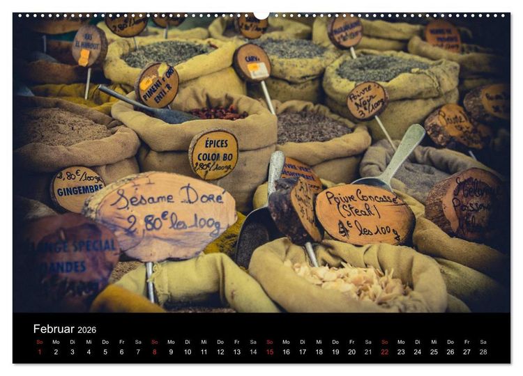 Produktbild: Erlebnis der Sinne - Franz&ouml;sischer Markt auf Korsika (hochwertiger Premium Wandkalender 2026 DIN A2 quer), Kunstdruck in Hochglanz