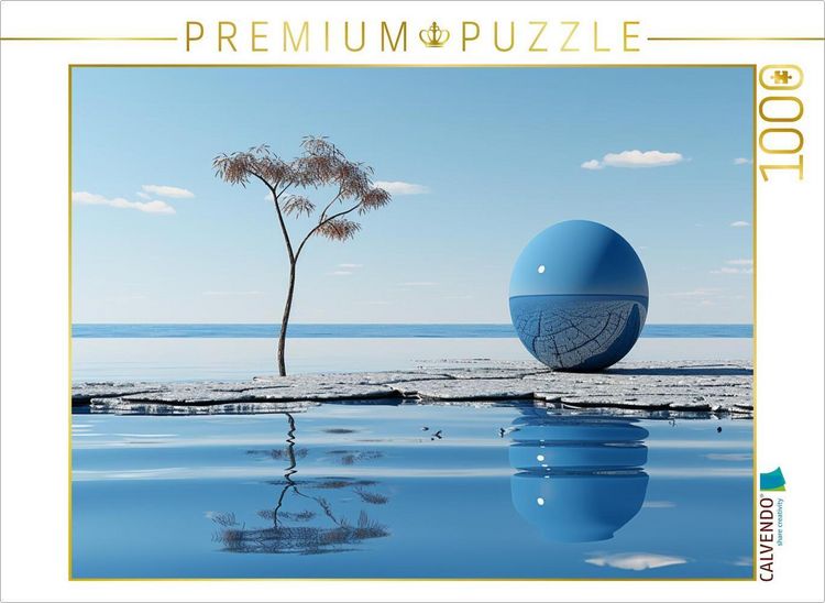 Produktbild: CALVENDO Puzzle Blaue Kugel | 1000 Teile Lege-Gr&ouml;&szlig;e 64x48cm Foto-Puzzle f&uuml;r gl&uuml;ckliche Stunden