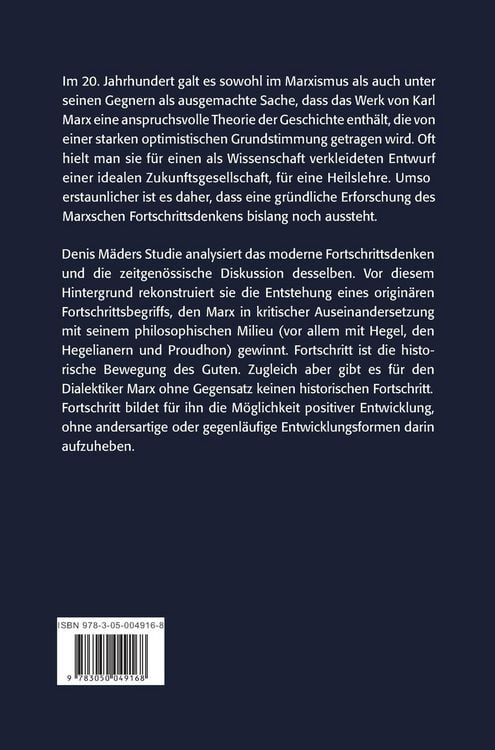 Produktbild: Fortschritt bei Marx