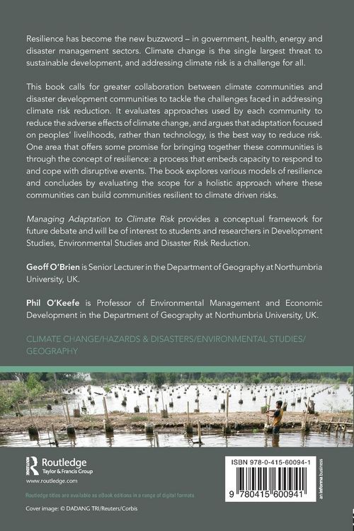 Produktbild: Managing Adaptation to Climate Risk