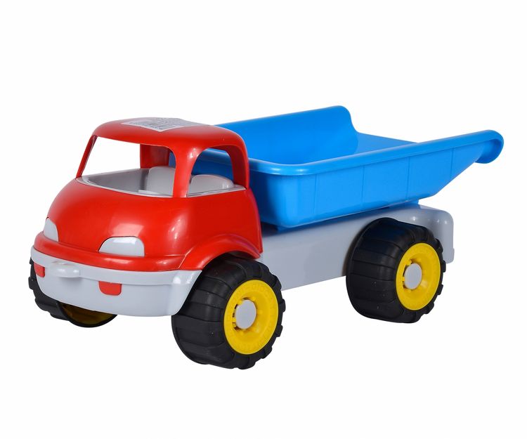 Produktbild: Sandfahrzeug LKW Kipper mit Bagger 29cm/35cm Softreifen