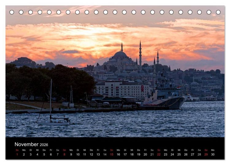 Produktbild: Istanbul Einmalig (Tischkalender 2026 DIN A5 quer), CALVENDO Monatskalender