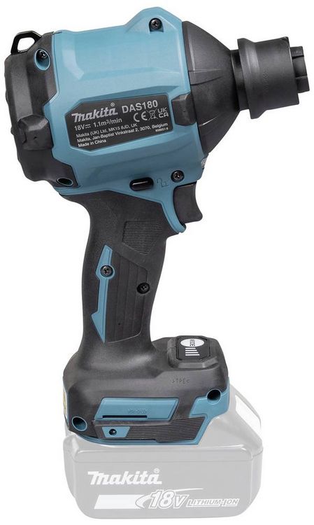 Produktbild: Makita DAS180Z Akku-Gebl&auml;se Luftdurchsatz 1.1 m&sup3;/min Luftgeschwindigkeit 200 m/s Li-Ion 18 V ohne Akku, ohne Ladeger&auml;t