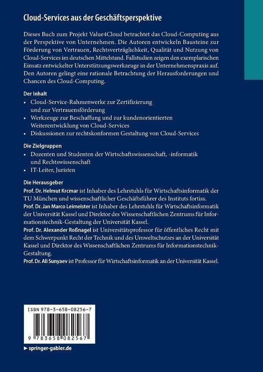 Produktbild: Cloud-Services aus der Gesch&auml;ftsperspektive