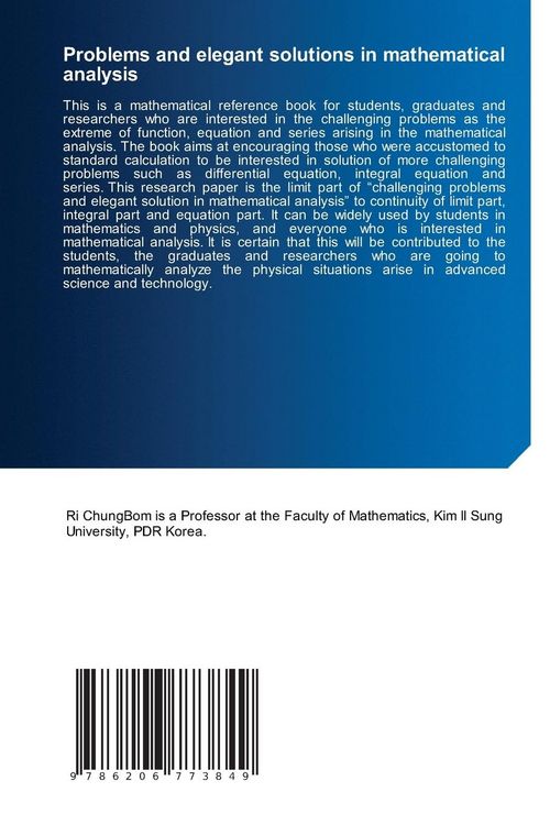 Produktbild: Problems and elegant solutions in mathematical analysis