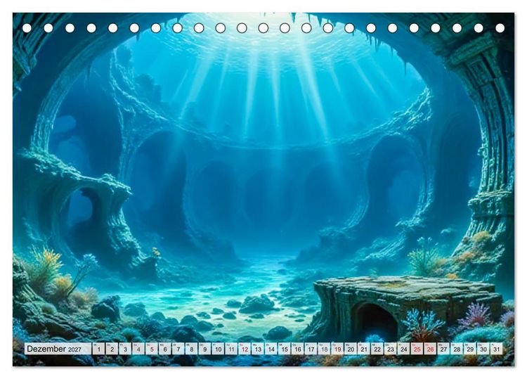 Produktbild: Atlantis &ndash; Glanz und Fall einer verlorenen Welt (Tischkalender 2027 DIN A5 quer), CALVENDO Monatskalender