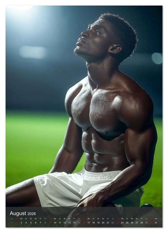 Produktbild: SEXY JUNGS - Nackte Haut beim Fu&szlig;ball (Wandkalender 2026 DIN A3 hoch), CALVENDO Monatskalender