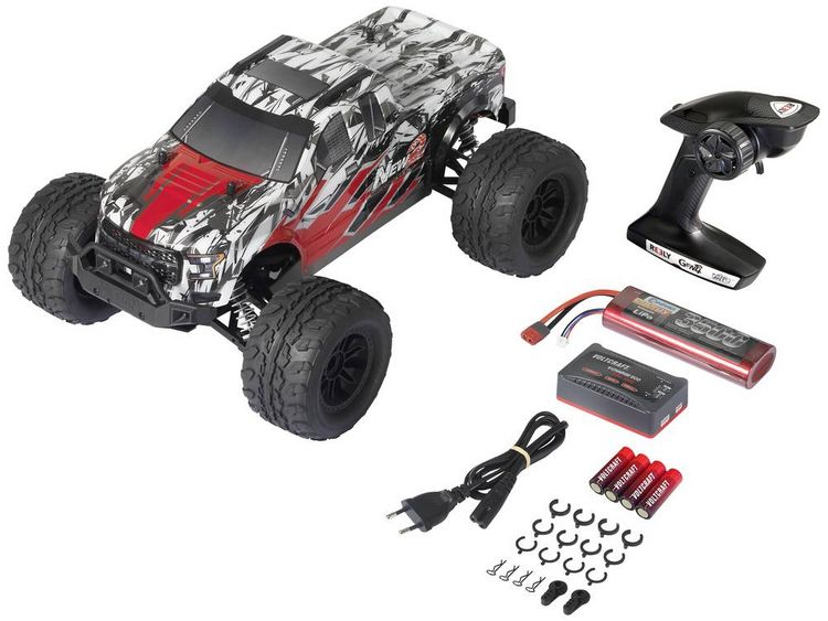 Produktbild: Reely New2 BL Super Combo Brushless 1:10 RC Modellauto Elektro Monstertruck Allradantrieb (4WD) 100% RtR 2,4GHz inkl. Akku
