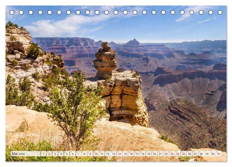 Produktbild: GRAND CANYON M&auml;chtige Schlucht (Tischkalender 2026 DIN A5 quer), CALVENDO Monatskalender