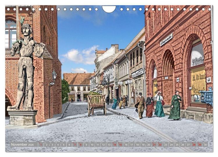 Produktbild: Altmark um 1900 - Orte zur Kaiserzeit in Farbe &ndash; kolorierte Fotografien (Wandkalender 2026 DIN A4 quer), CALVENDO Monatskalender