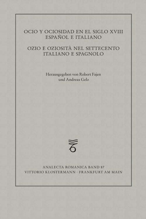 Produktbild: Ocio y ociosidad en el siglo XVIII espa&ntilde;ol e italiano