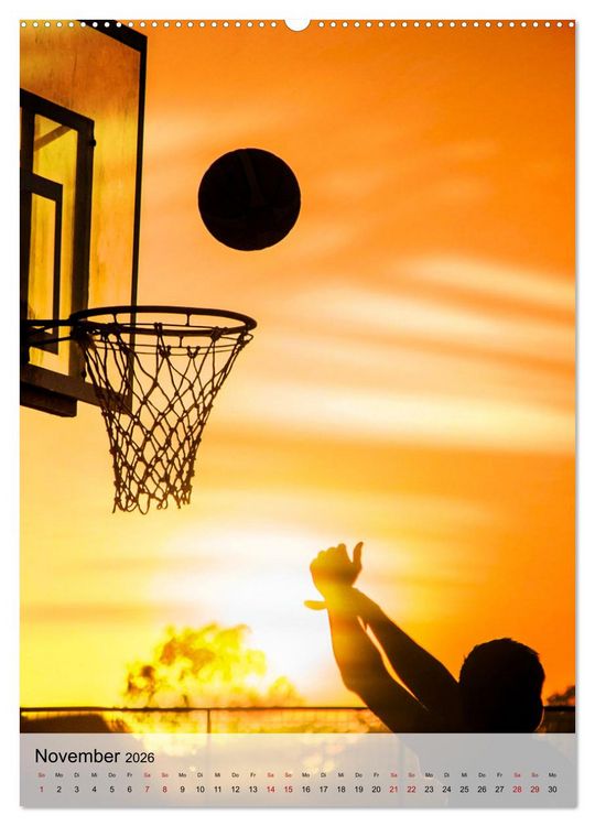 Produktbild: Basketball im Fokus (hochwertiger Premium Wandkalender 2026 DIN A2 hoch), Kunstdruck in Hochglanz