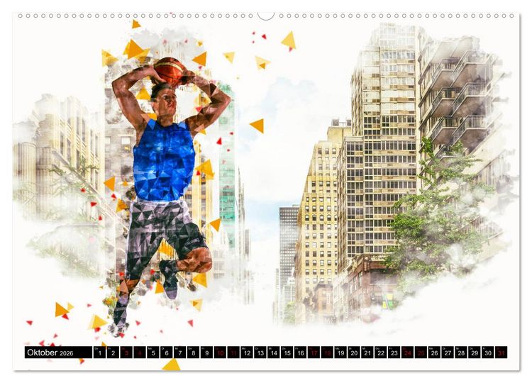 Produktbild: Basketball Art (Wandkalender 2026 DIN A2 quer), CALVENDO Monatskalender