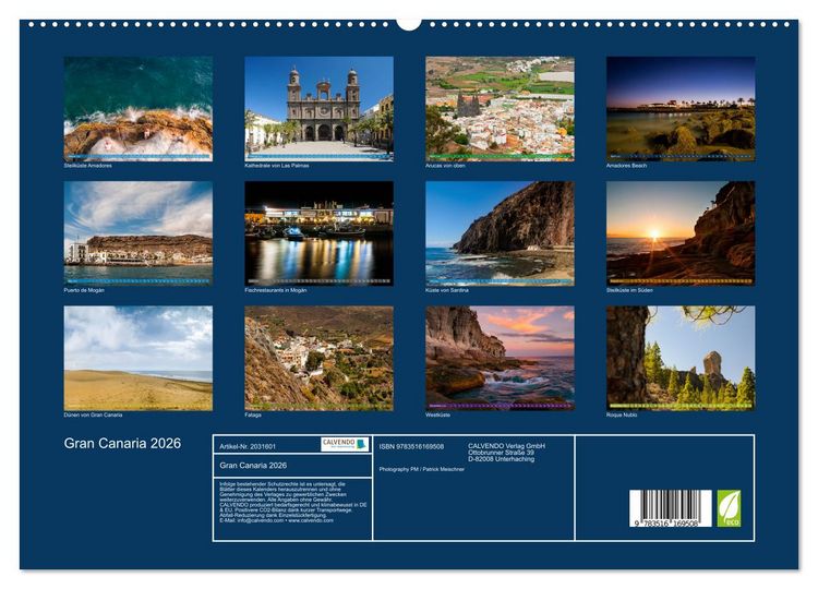 Produktbild: Gran Canaria 2026 (hochwertiger Premium Wandkalender 2026 DIN A2 quer), Kunstdruck in Hochglanz