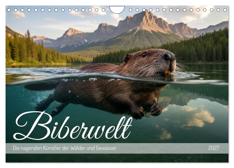 Produktbild: Biberwelt (Wandkalender 2027 DIN A4 quer), CALVENDO Monatskalender