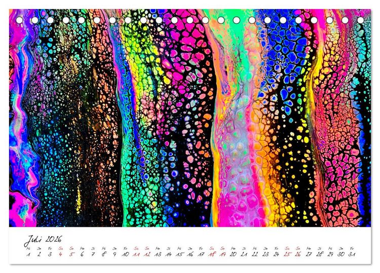 Produktbild: Abstrakte Regenbogen (Tischkalender 2026 DIN A5 quer), CALVENDO Monatskalender