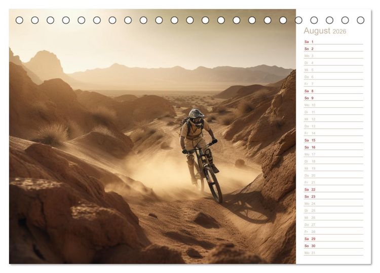 Produktbild: Mit dem Mountainbike durch die Welt (Tischkalender 2026 DIN A5 quer), CALVENDO Monatskalender