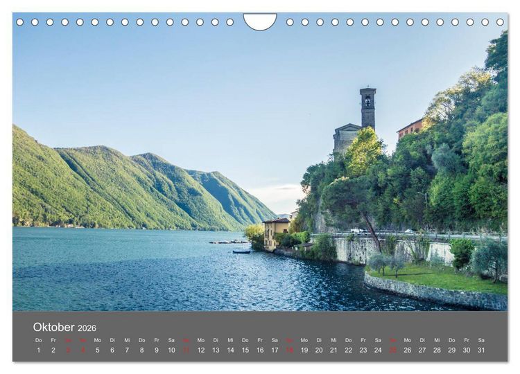 Produktbild: Tessin, zwischen Lago Maggiore und Lugano (Wandkalender 2026 DIN A4 quer), CALVENDO Monatskalender