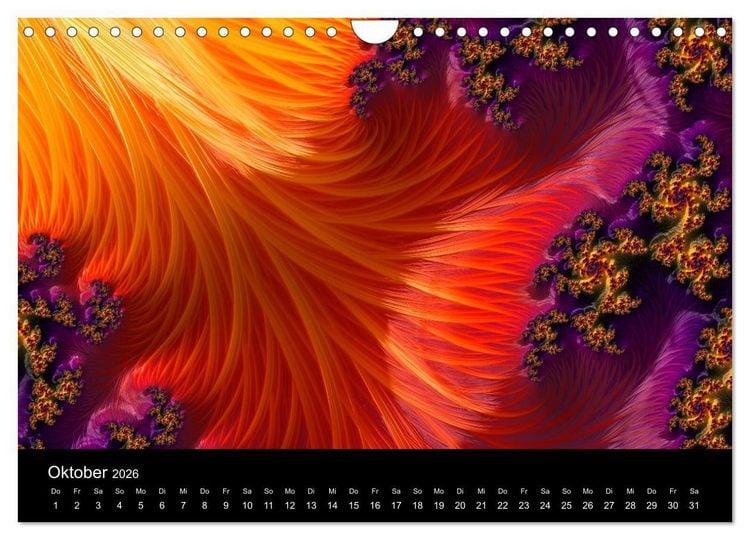 Produktbild: Fraktale - Farben - Formen 2026 (Wandkalender 2026 DIN A4 quer), CALVENDO Monatskalender