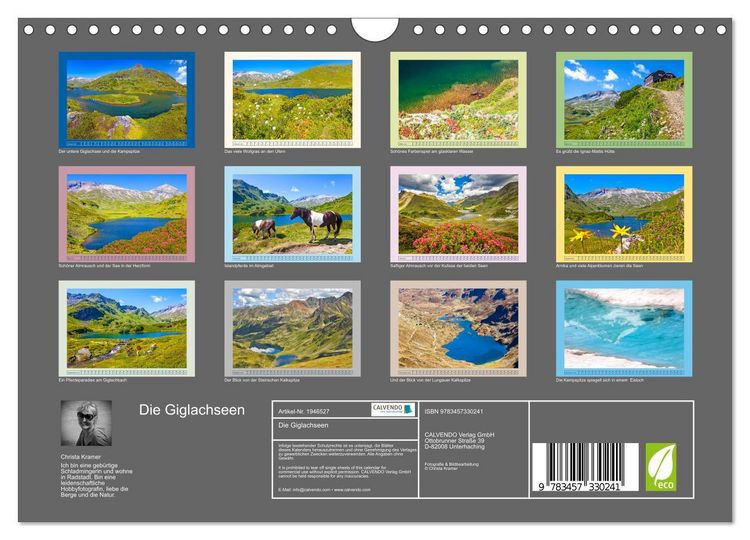 Produktbild: Die Giglachseen (Wandkalender 2026 DIN A4 quer), CALVENDO Monatskalender