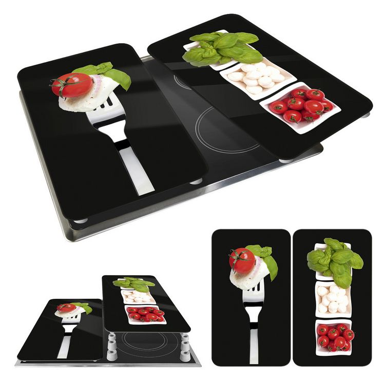 Produktbild: Herdabdeckplatte Universal Mod. Caprese, 2er Set, f&uuml;r alle Herdarten geeignet
