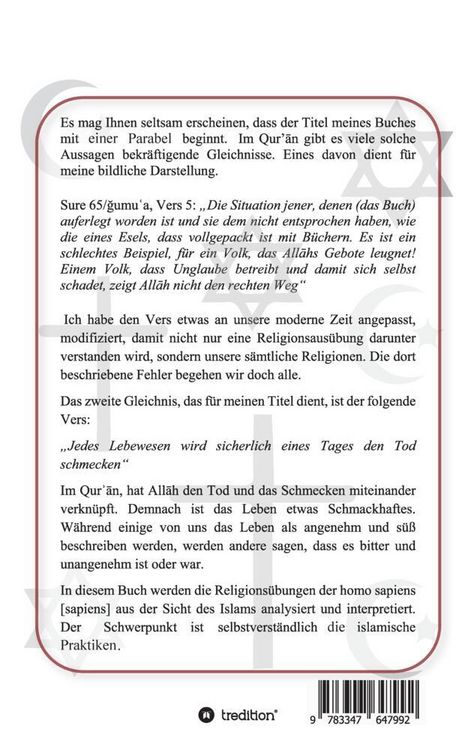 Produktbild: Die Religionen schmecken nicht