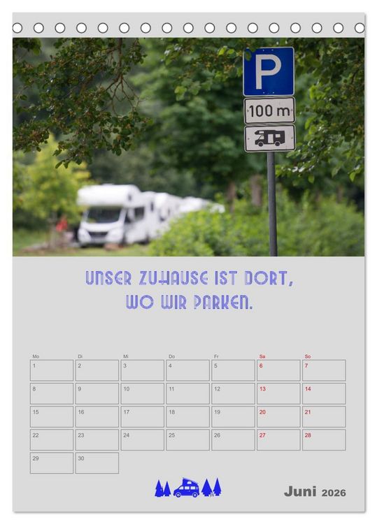 Produktbild: Camping - Hotel kann jeder! (Tischkalender 2026 DIN A5 hoch), CALVENDO Monatskalender