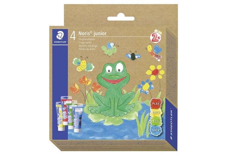 Produktbild: STAEDTLER Fingermalfarbe Noris junior 881, 4 x 75 ml Tuben