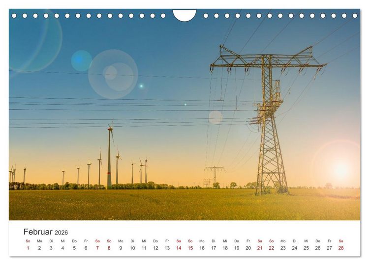 Produktbild: Deutschland, Energie des Windes: wundersch&ouml;ne Landschaften (Wandkalender 2026 DIN A4 quer), CALVENDO Monatskalender