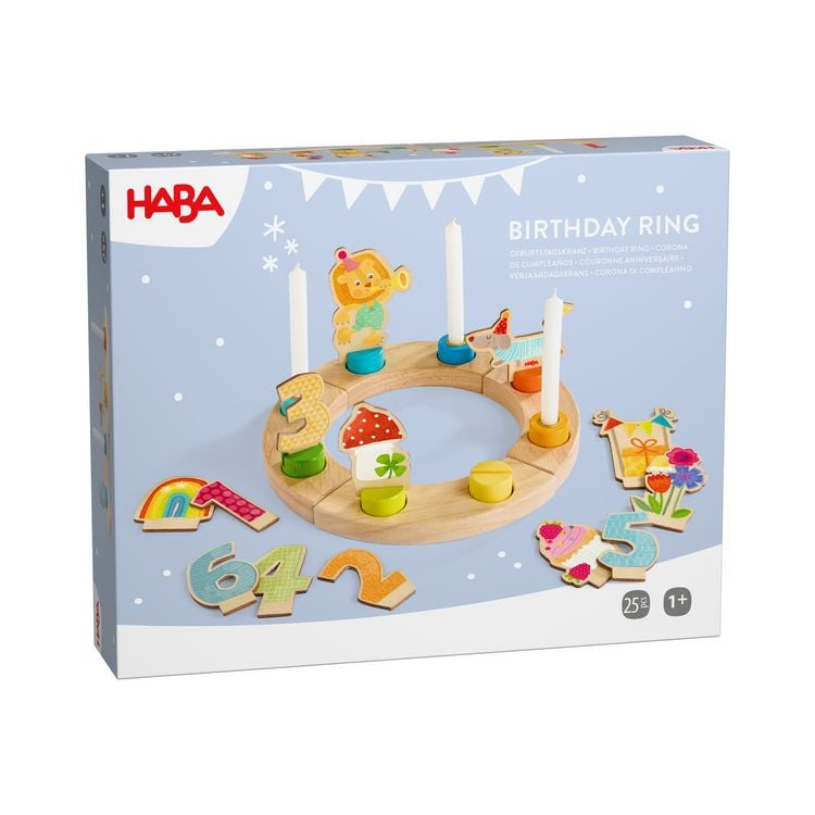 Produktbild: HABA 2013223001 - Geburtstagskranz, 25-teilig, Holz