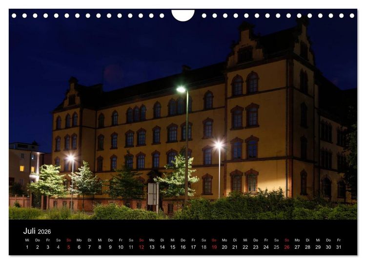 Produktbild: Oldenburg bei Nacht (Wandkalender 2026 DIN A4 quer), CALVENDO Monatskalender