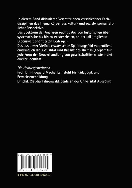 Produktbild: K&ouml;rperbilder zwischen Natur und Kultur